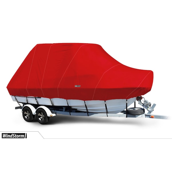 Eevelle Windstorm Boat Cover V HULL FISHING Center Console, TTop Inboard 14' 6in. L 96in. W Red WSVCCTT1496-RED - main